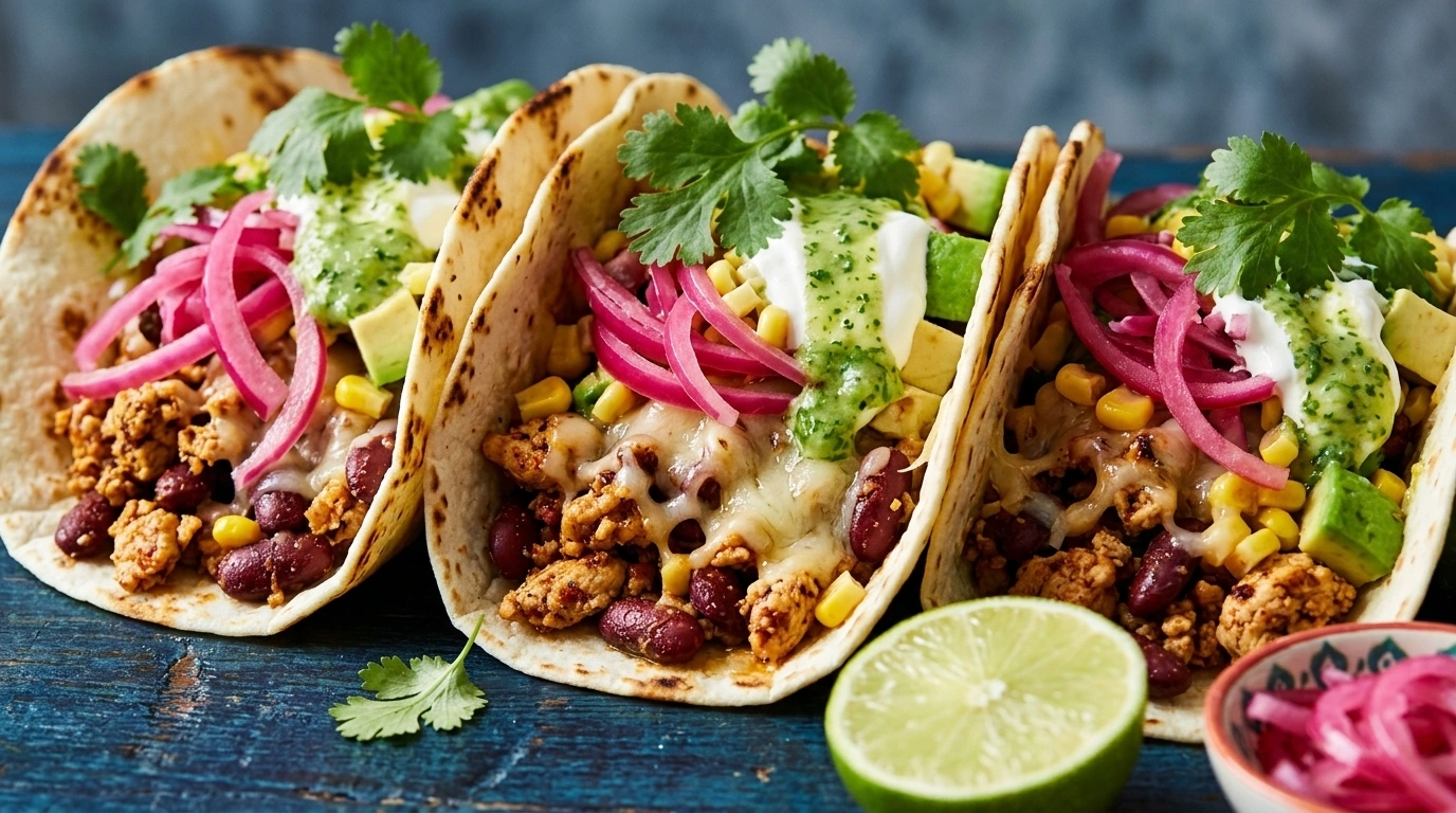 Kyckling Tacos med snabb guacamole